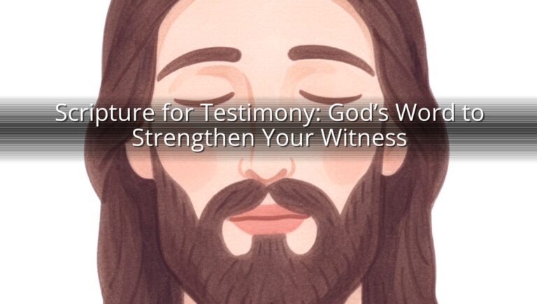 Scripture for Testimony: God’s Word to Strengthen Your Witness