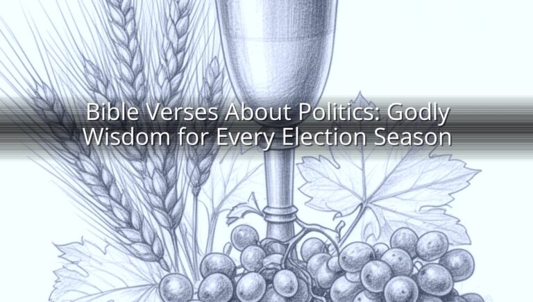 Bible Verses About Politics: Godly Wisdom for Every Election Season