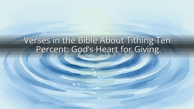 Verses in the Bible About Tithing Ten Percent: God’s Heart for Giving