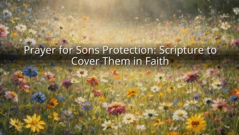 Prayer for Sons Protection: Scripture to Cover Them in Faith