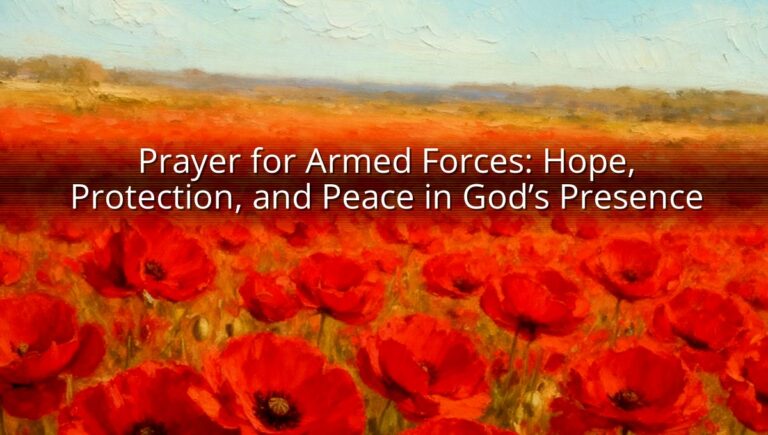 Prayer for Armed Forces: Hope, Protection, and Peace in God’s Presence