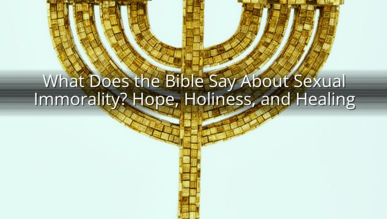 What Does the Bible Say About Sexual Immorality? Hope, Holiness, and Healing
