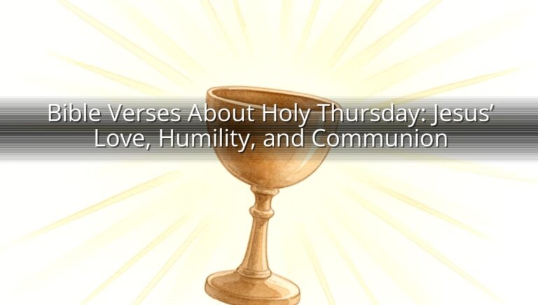 Bible Verses About Holy Thursday: Jesus’ Love, Humility, and Communion