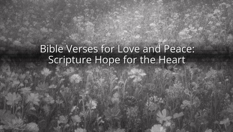 Bible Verses for Love and Peace: Scripture Hope for the Heart