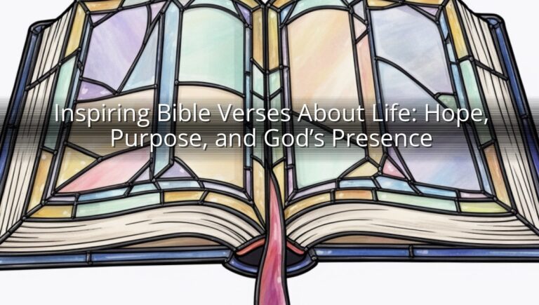Inspiring Bible Verses About Life: Hope, Purpose, and God’s Presence