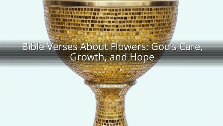 Bible Verses About Flowers: God’s Care, Growth, and Hope