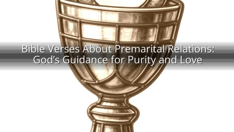 Bible Verses About Premarital Relations: God’s Guidance for Purity and Love