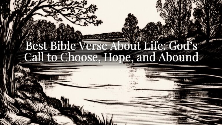Best Bible Verse About Life: God’s Call to Choose, Hope, and Abound