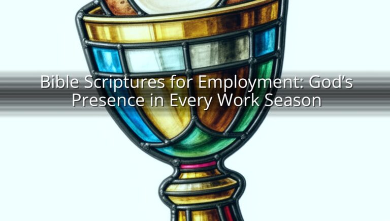 Bible Scriptures for Employment: God’s Presence in Every Work Season