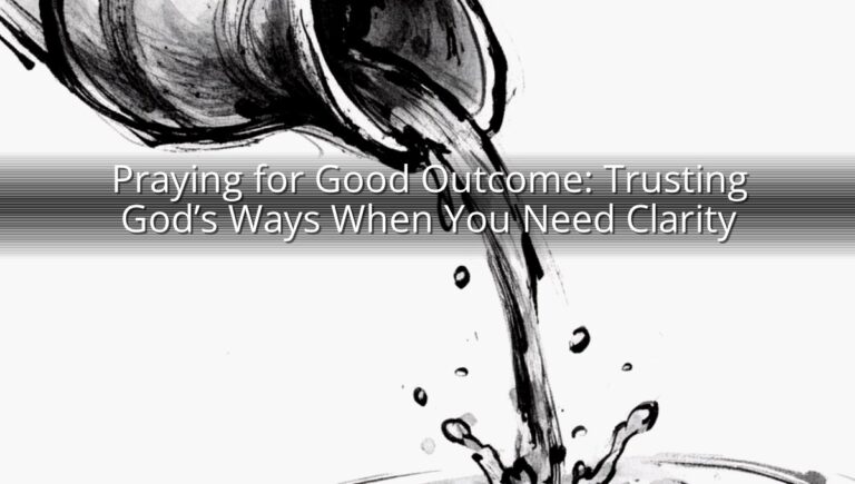 Praying for Good Outcome: Trusting God’s Ways When You Need Clarity