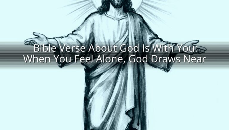 Bible Verse About God Is With You: When You Feel Alone, God Draws Near