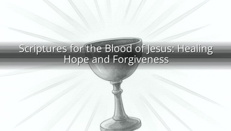 Scriptures for the Blood of Jesus: Healing Hope and Forgiveness