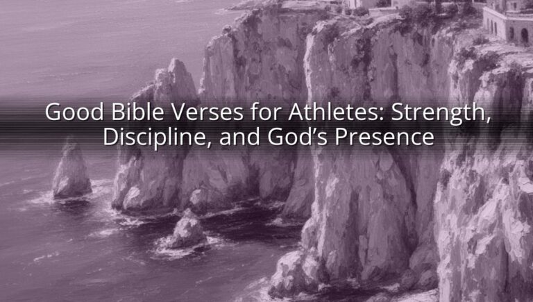 Good Bible Verses for Athletes: Strength, Discipline, and God’s Presence