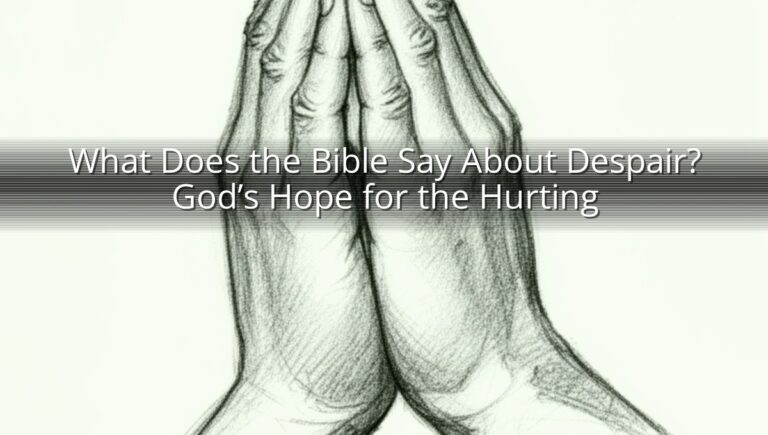 What Does the Bible Say About Despair? God’s Hope for the Hurting
