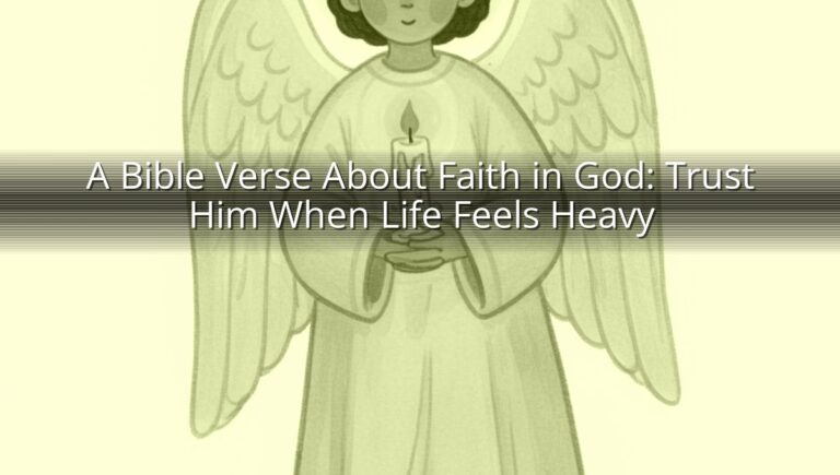A Bible Verse About Faith in God: Trust Him When Life Feels Heavy