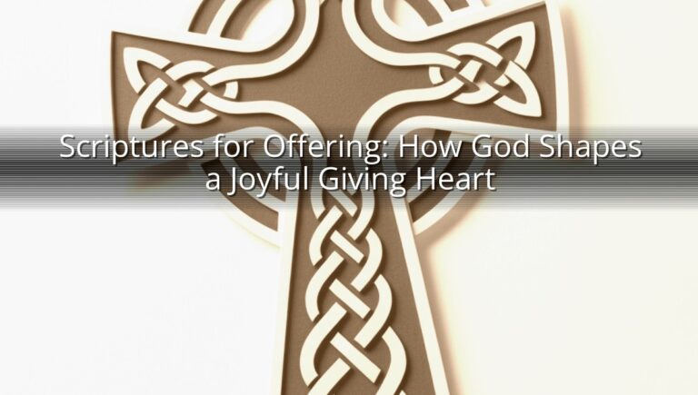 Scriptures for Offering: How God Shapes a Joyful Giving Heart