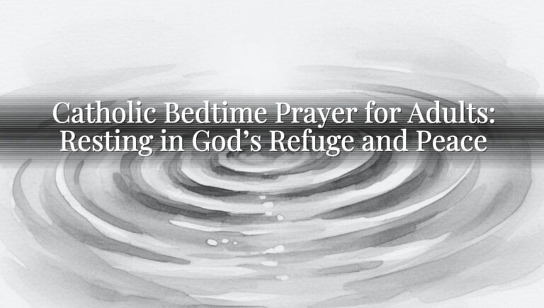 Catholic Bedtime Prayer for Adults: Resting in God’s Refuge and Peace