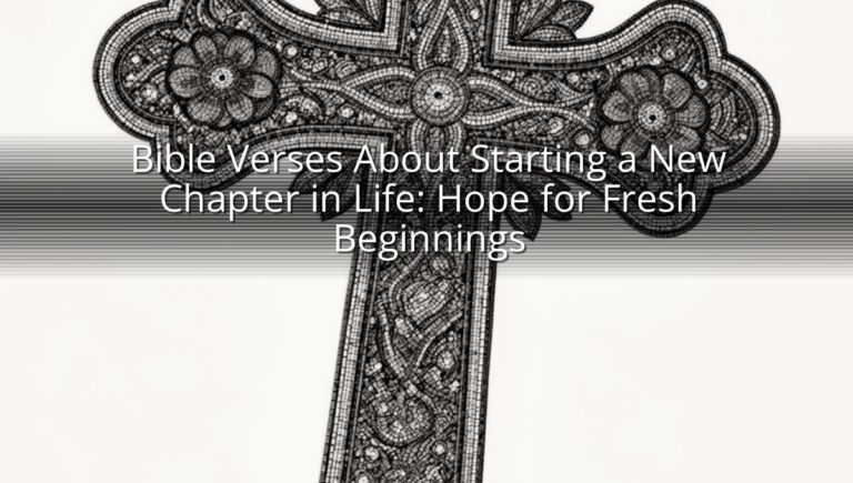 Bible Verses About Starting a New Chapter in Life: Hope for Fresh Beginnings