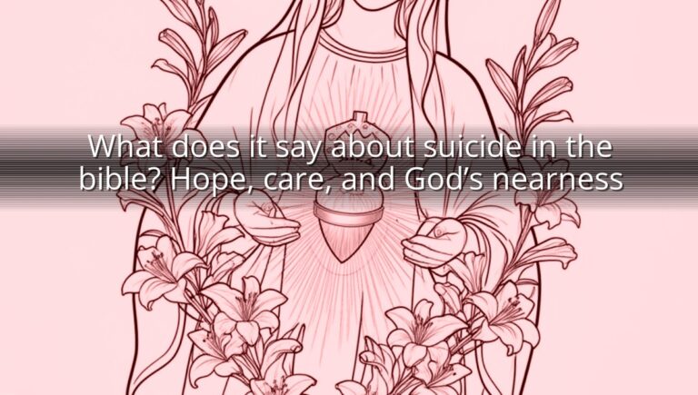 What does it say about suicide in the bible? Hope, care, and God’s nearness