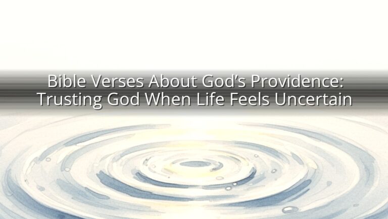 Bible Verses About God’s Providence: Trusting God When Life Feels Uncertain
