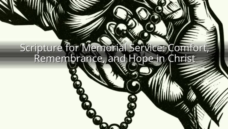 Scripture for Memorial Service: Comfort, Remembrance, and Hope in Christ