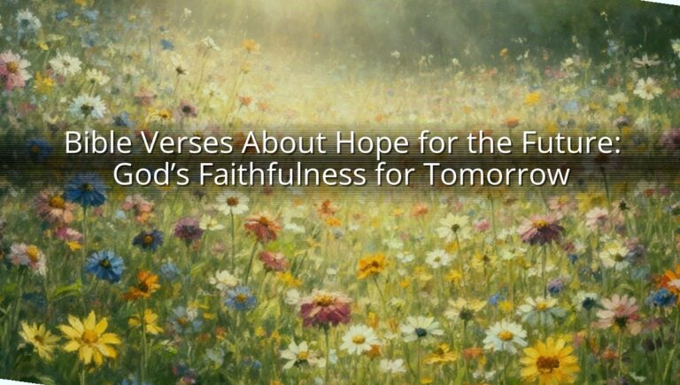 Bible Verses About Hope for the Future: God’s Faithfulness for Tomorrow