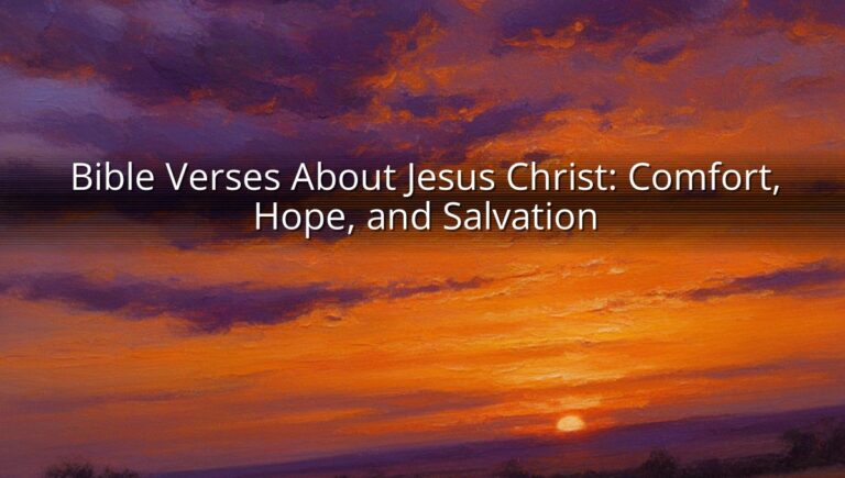 Bible Verses About Jesus Christ: Comfort, Hope, and Salvation