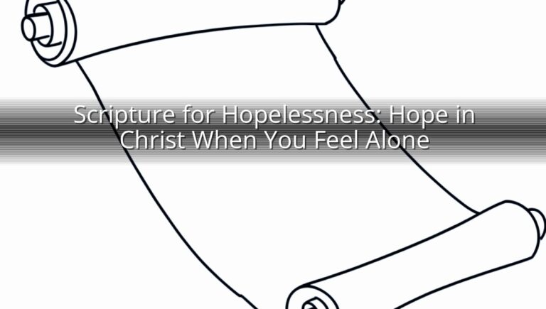Scripture for Hopelessness: Hope in Christ When You Feel Alone