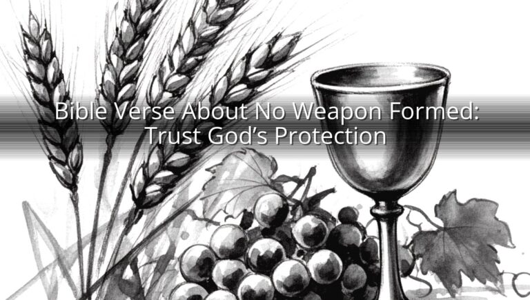 Bible Verse About No Weapon Formed: Trust God’s Protection