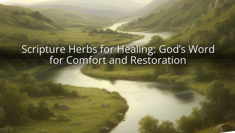 Scripture Herbs for Healing: God’s Word for Comfort and Restoration