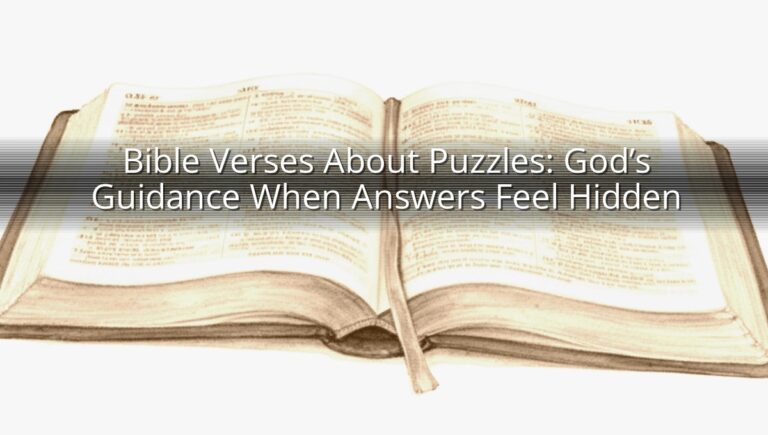 Bible Verses About Puzzles: God’s Guidance When Answers Feel Hidden