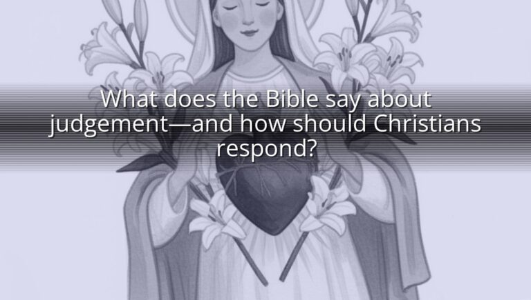 What does the Bible say about judgement—and how should Christians respond?