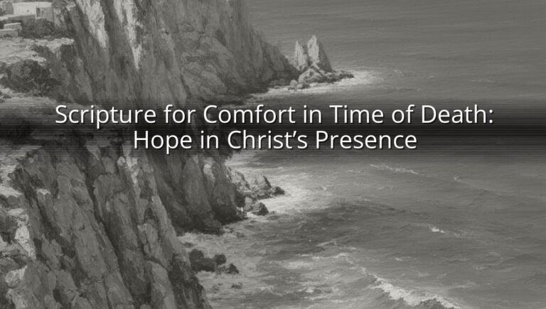 Scripture for Comfort in Time of Death: Hope in Christ’s Presence