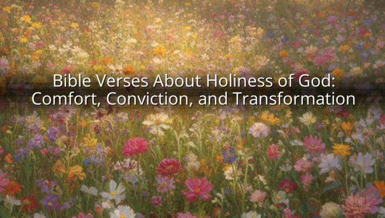 Bible Verses About Holiness of God: Comfort, Conviction, and Transformation