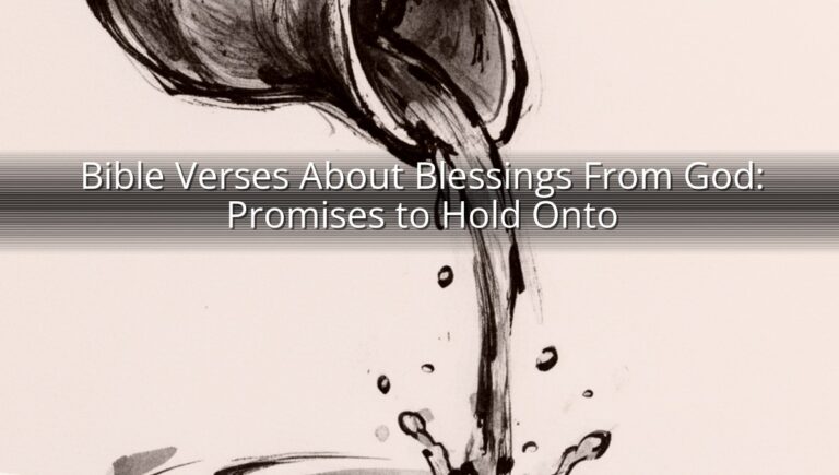 Bible Verses About Blessings From God: Promises to Hold Onto