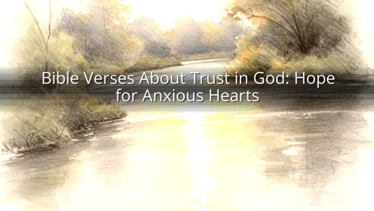 Bible Verses About Trust in God: Hope for Anxious Hearts