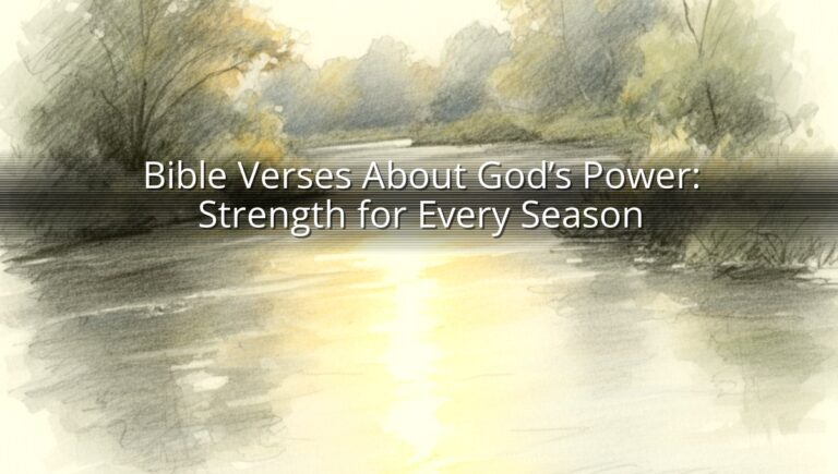 Bible Verses About God’s Power: Strength for Every Season