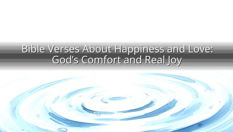 Bible Verses About Happiness and Love: God’s Comfort and Real Joy