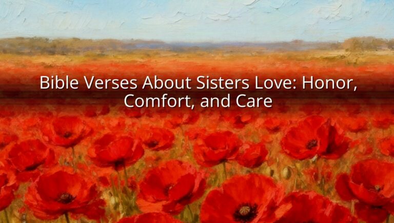 Bible Verses About Sisters Love: Honor, Comfort, and Care
