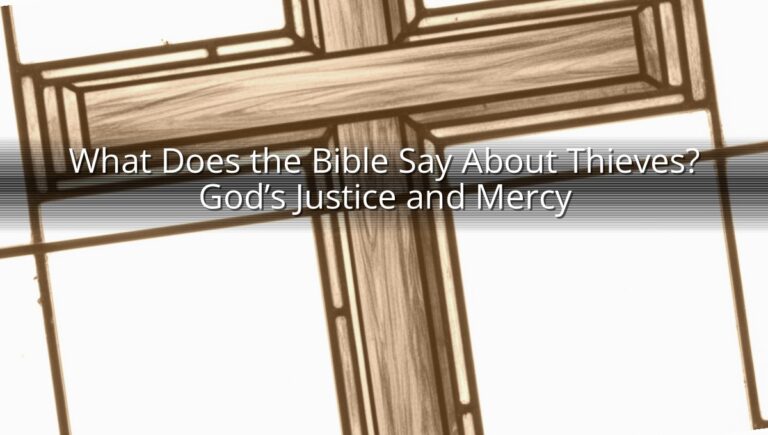 What Does the Bible Say About Thieves? God’s Justice and Mercy
