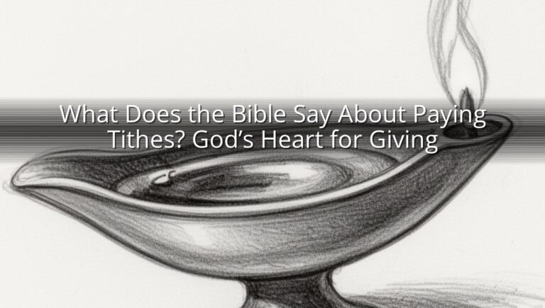 What Does the Bible Say About Paying Tithes? God’s Heart for Giving