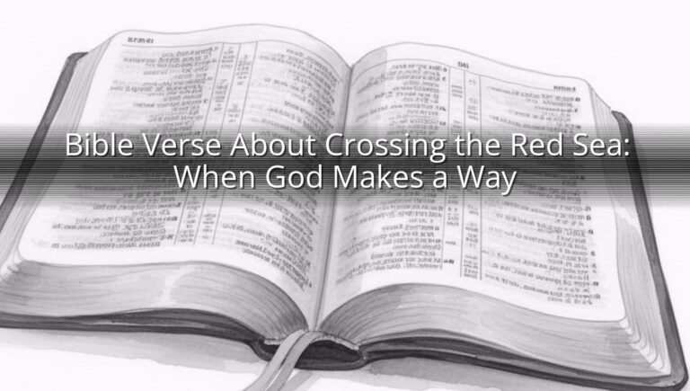Bible Verse About Crossing the Red Sea: When God Makes a Way
