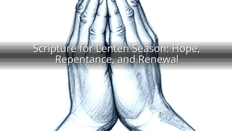 Scripture for Lenten Season: Hope, Repentance, and Renewal