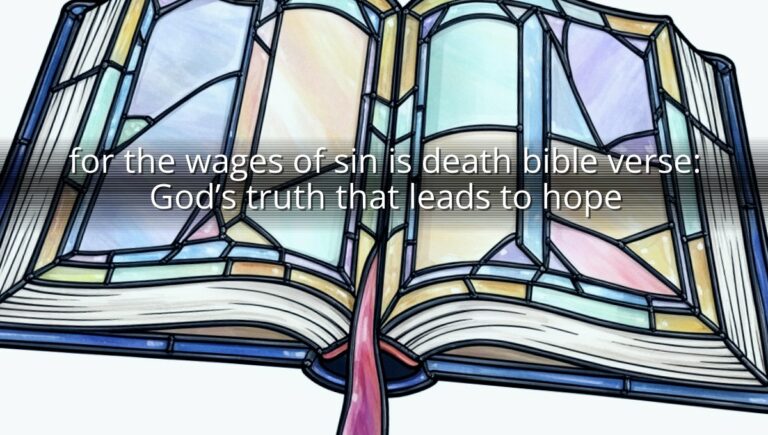 for the wages of sin is death bible verse: God’s truth that leads to hope