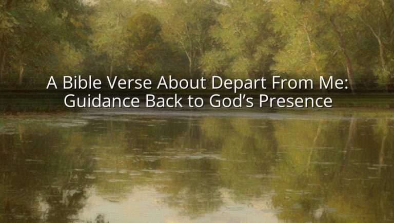 A Bible Verse About Depart From Me: Guidance Back to God’s Presence