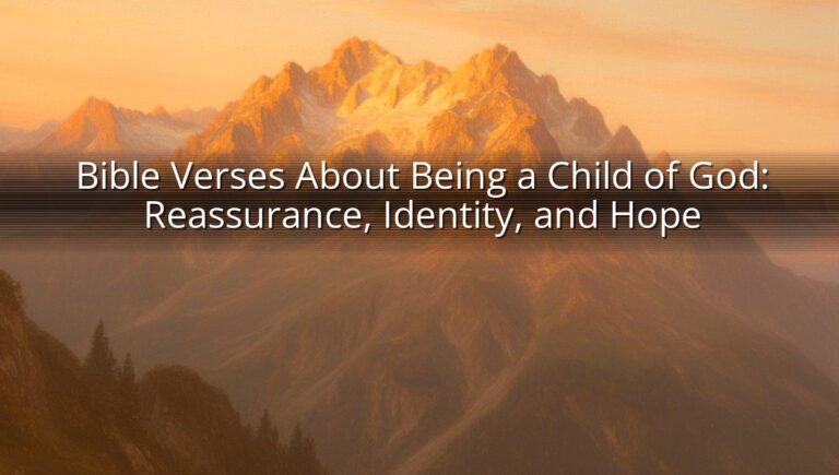 Bible Verses About Being a Child of God: Reassurance, Identity, and Hope