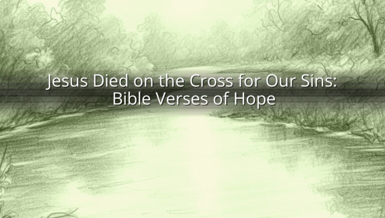Jesus Died on the Cross for Our Sins: Bible Verses of Hope