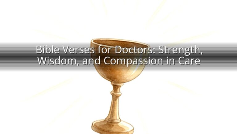 Bible Verses for Doctors: Strength, Wisdom, and Compassion in Care