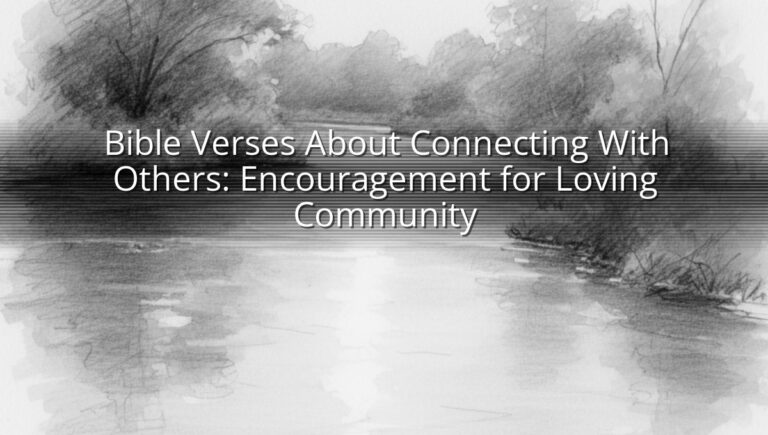 Bible Verses About Connecting With Others: Encouragement for Loving Community