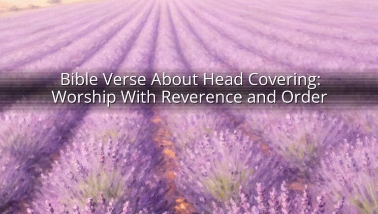 Bible Verse About Head Covering: Worship With Reverence and Order